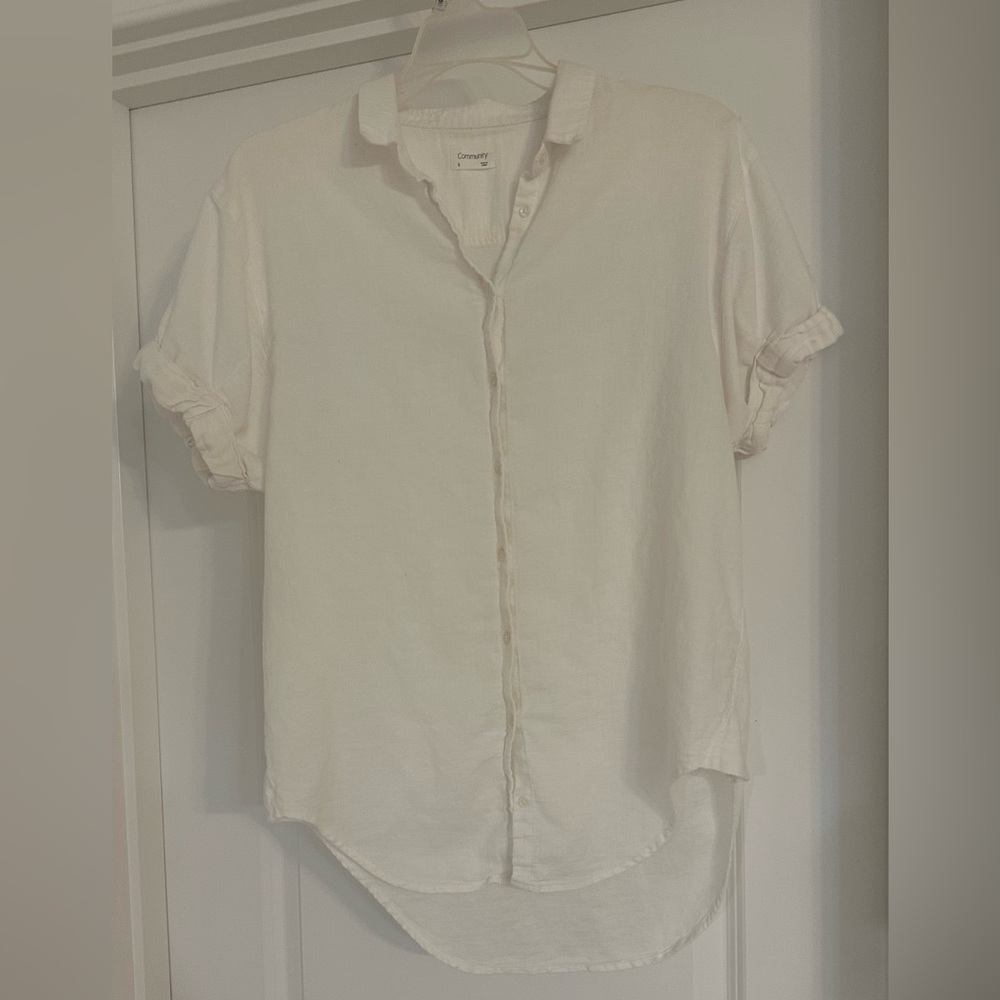 Elegant white Button-Down Shirt for Women